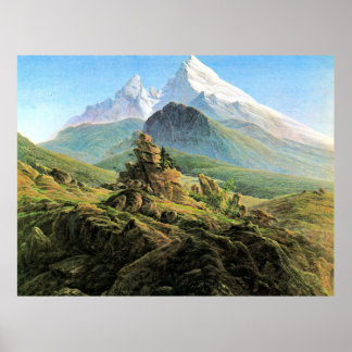 Affiche The Watzmann, fine art by Caspar David Friedrich