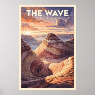 Affiche The Wave Arizona Voyage Ancien