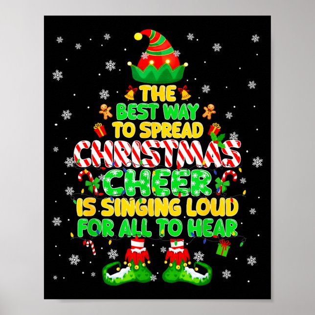 Affiche The Way To Spread Christmas Elf Xmas Boys Mens Kid (Devant)