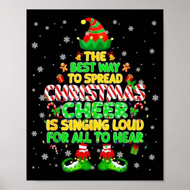 Affiche The Way To Spread Christmas Elf Xmas Boys Mens Kid (Devant)