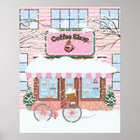 The Winter's Embrace, A Cosy Coffee Shop in the Sn