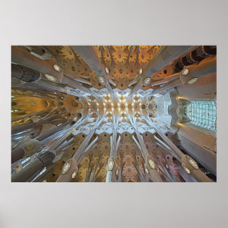 Affiche The work of Gaudi - Sagrada Familia, Barcelona