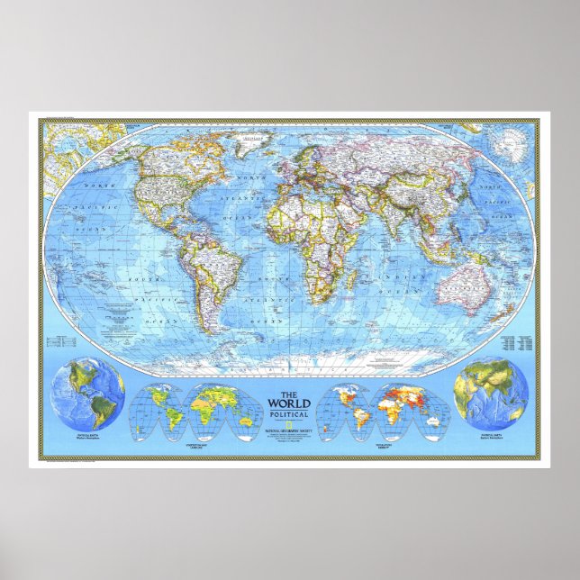 Affiche " The World : 1994 Physique MAP ... (Devant)