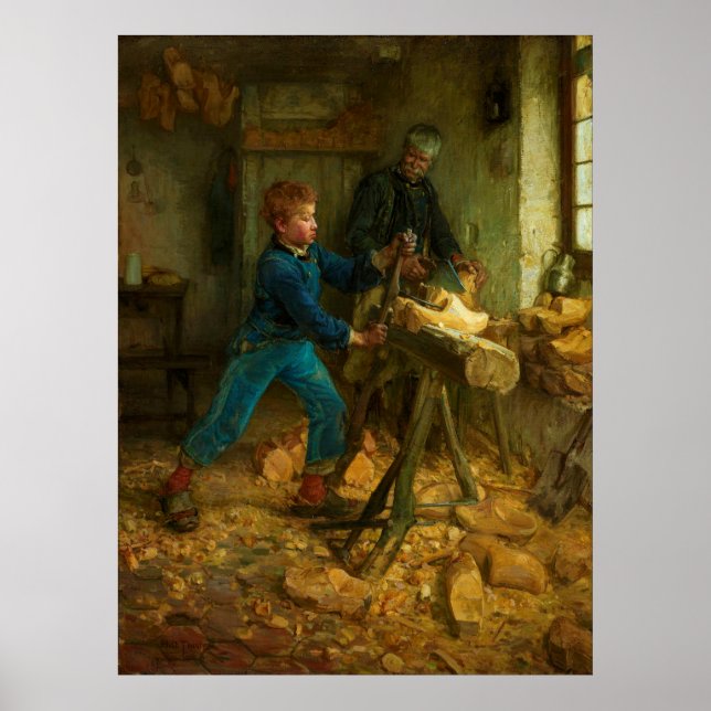 Affiche The Young Sabot Maker par Henry Ossawa Tanner 1895 (Devant)