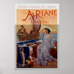 Affiche Théâtre Ariane Opéra National Vintage