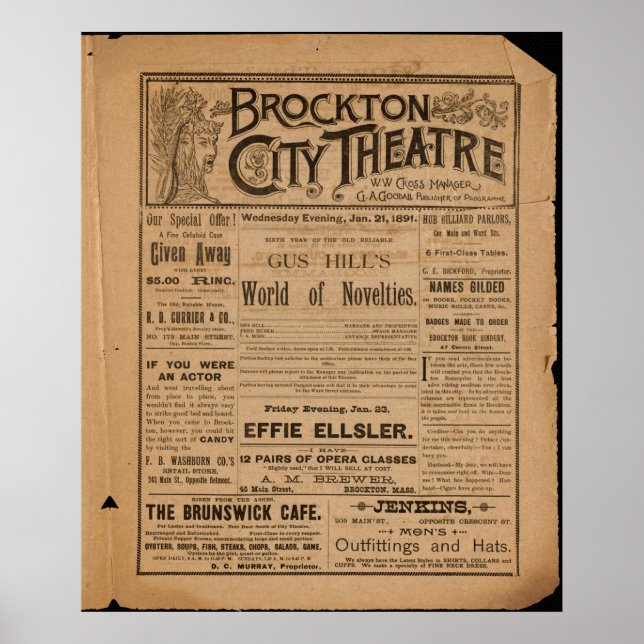 Affiche Théâtre de Brockton City (Devant)