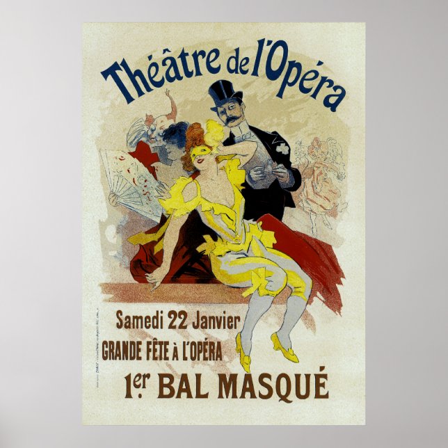 Affiche Théâtre de l'Opéra ~ 1er Masque Bal (Devant)