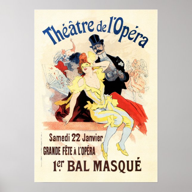Affiche THÉÂTRE DE OPERA Théâtre Publicité Jules Cheret (Devant)