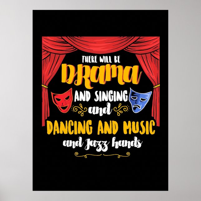 Affiche Théâtre Il y aura un drame (Devant)