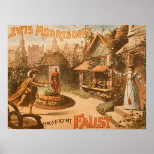 Affiche Théâtre magnifique de Faust de Lewis Morrison