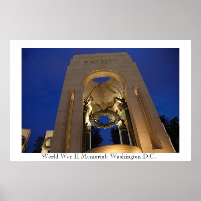 Affiche Théâtre Pacifique commémoratif de la Seconde Guerr (Devant)