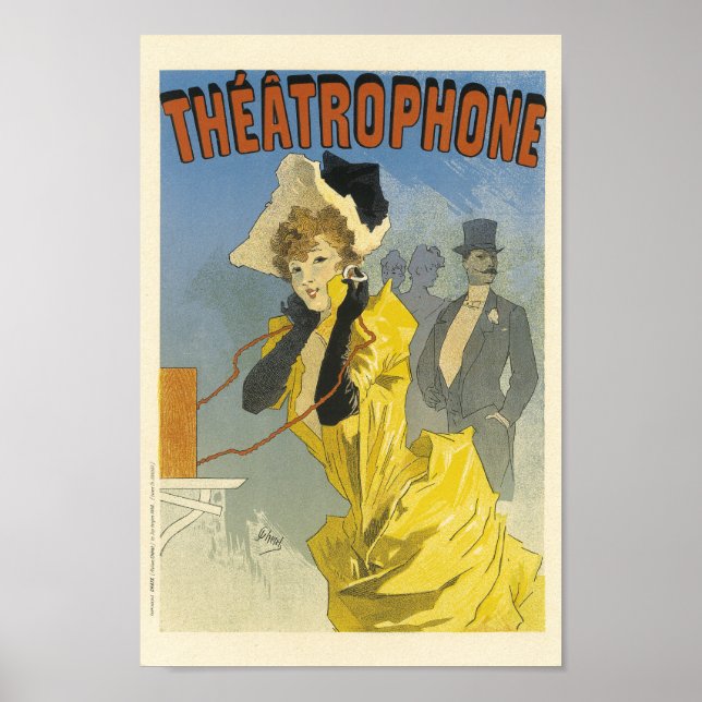Affiche Théâtre Publicité Vintage en français (Devant)
