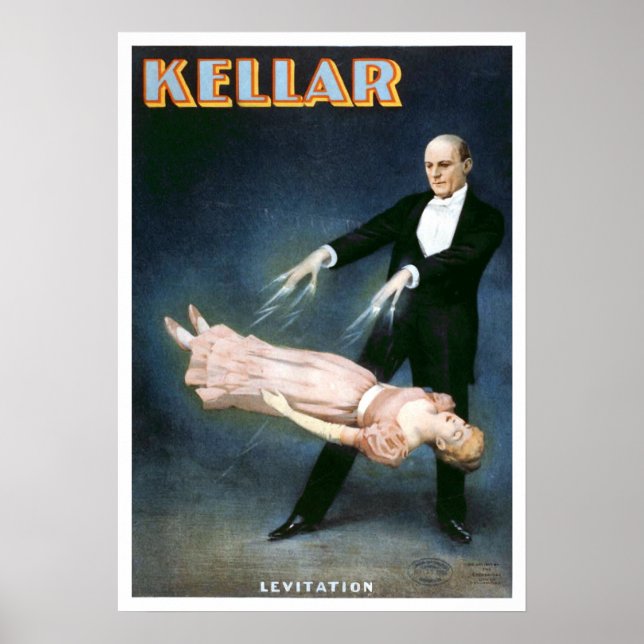Affiche Théâtre Vintage "Kellar Levitation" (Devant)
