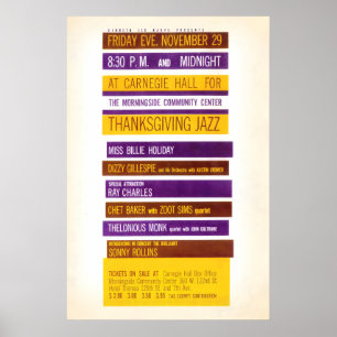 Affiche Thelonious Monk - John Coltrane - Billie Holiday