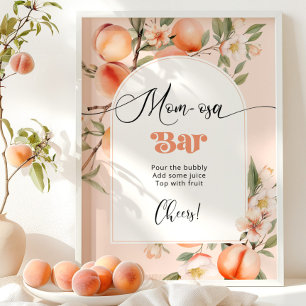 Affiche Thème baby shower de pêche Maman-osa bar