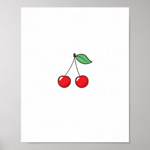Affiche Thème cerise, design cerise