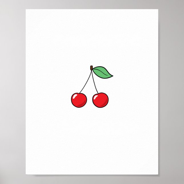 Affiche Thème cerise, design cerise (Devant)