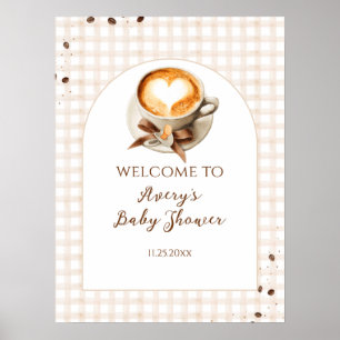 Affiche Thème de Baby Shower Café Baby is Brewing