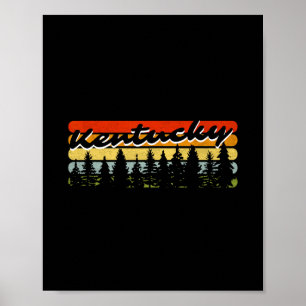 Affiche Thème de cabine d'arbres de coucher de soleil de f