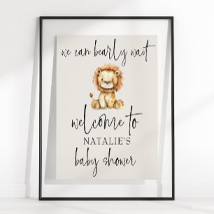Affiche Thème de douche pour bébé avec animaux de nursery