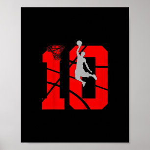 Affiche Thème de fête d'anniversaire de 10 ans 10e Sketll