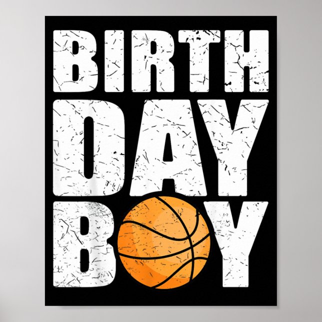Affiche Thème de fête d'anniversaire de baseball garçon Fu (Devant)