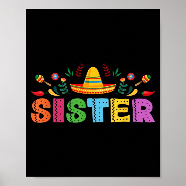 Affiche Thème de fête d'anniversaire de fiesta mexicaine d (Devant)