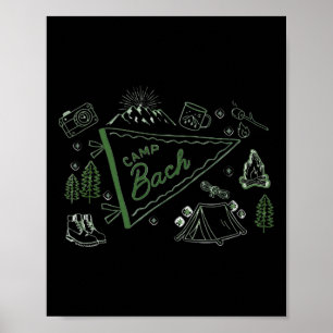 Affiche Thème de fête de Chelorette de camping d'aventure