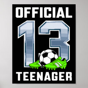 Affiche Thème de football pour l'anniversaire officiel d'u