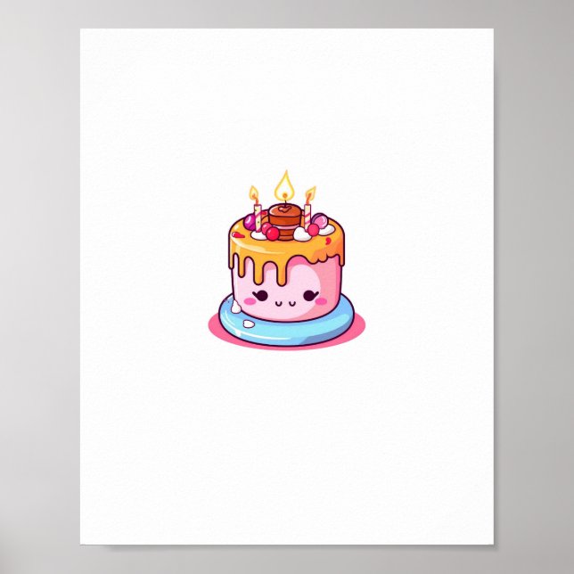 Affiche Thème de gâteau, conception de gâteau, gâteau mign (Devant)