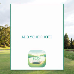 Affiche Thème de golf Anniversaire Photo Display