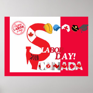 Affiche Thème de la fête du travail Canada