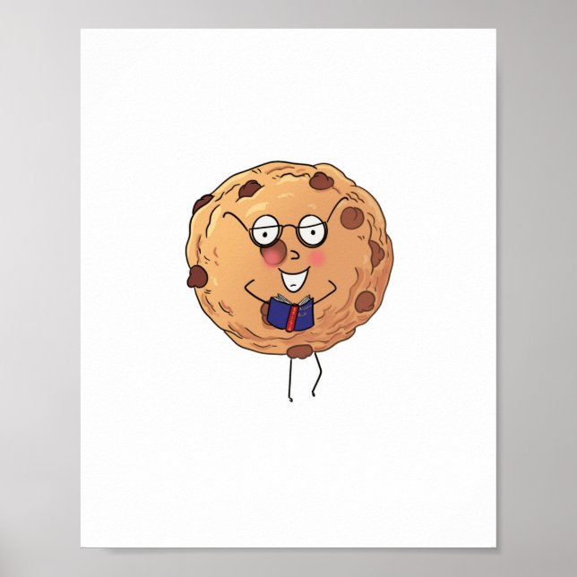 Affiche Thème de nourriture mignonne pour cookie (Devant)