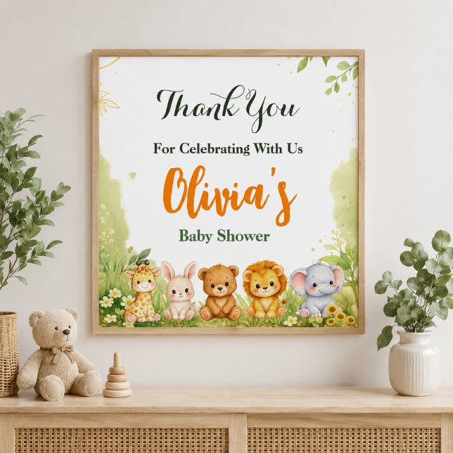 Affiche Thème de shower pour bébé Little Wild One (Créateur téléchargé)