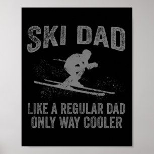 Affiche Thème de ski drôle pour papa hommes skieur de mont