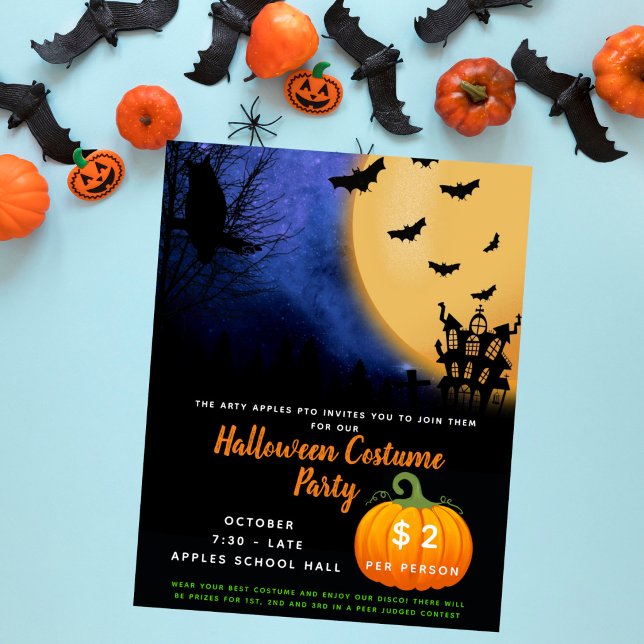 Affiche thème de soirée de fête en costume pour Halloween  (Créateur téléchargé)