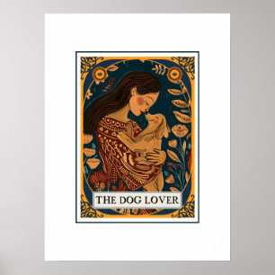 Affiche Thème de Tarot illustré par l'Amoureux des chiens