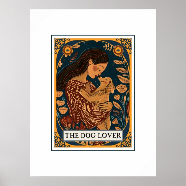 Affiche Thème de Tarot illustré par l'Amoureux des chiens (Devant)