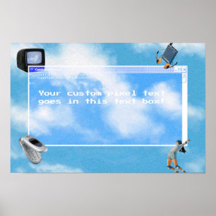 Affiche Thème d'ordinateur Windows95 Texte personnalisé