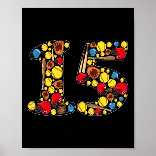 Affiche Thème doux pour filles de 15 ans pour anniversaire (Devant)