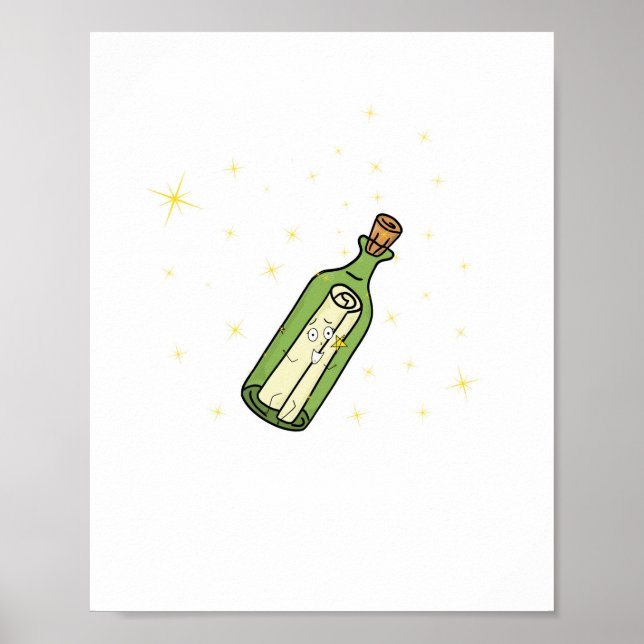 Affiche Thème du message dans une bouteille (Devant)