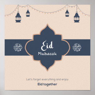 Affiche Thème Eid Carte postale sociale