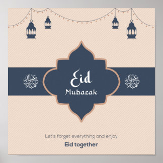 Affiche Thème Eid Carte postale sociale