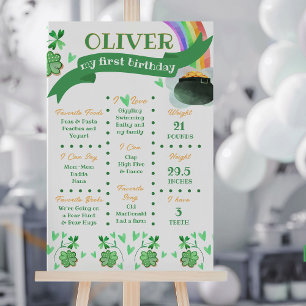 Affiche Thème Irlandais Arc-en-Ciel Premier Anniversaire É