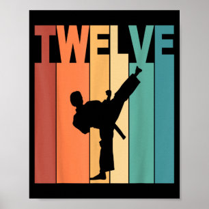 Affiche Thème Karaté Taekwondo 12 ans pour un 12ème annive
