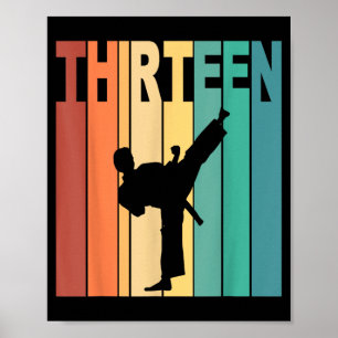 Affiche Thème Karaté Taekwondo 13e Anniversaire 13 Ans