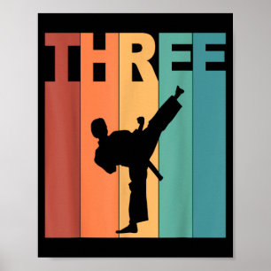 Affiche Thème Karaté Taekwondo 3e Anniversaire 3 Ans
