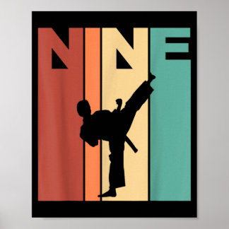 Affiche Thème Karaté Taekwondo 9e anniversaire 9 ans