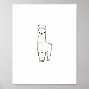Affiche Thème lama mignon