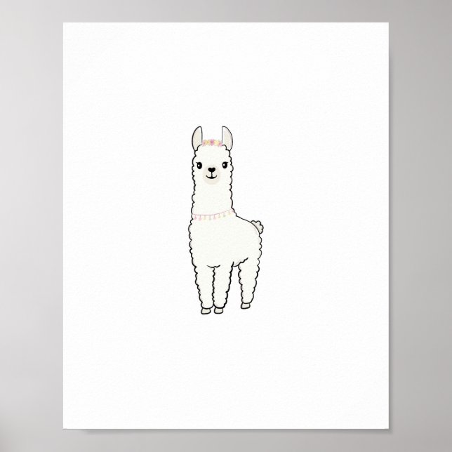 Affiche Thème lama mignon  (Devant)